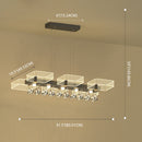 GobekUsa Modern Black Squares Island Suspension Light for Acrylic Dining Room Fixture