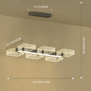 GobekUsa Modern Black Squares Island Suspension Light for Acrylic Dining Room Fixture