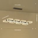 GobekUsa Modern Black Squares Island Suspension Light for Acrylic Dining Room Fixture