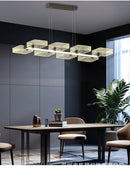 GobekUsa Modern Black Squares Island Suspension Light for Acrylic Dining Room Fixture
