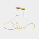 GobekUsa LED Strip Island Pendant Light - Minimalist Metal Dining Room Lighting Fixture
