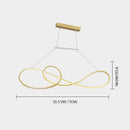 GobekUsa LED Strip Island Pendant Light - Minimalist Metal Dining Room Lighting Fixture