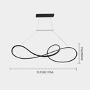 GobekUsa LED Strip Island Pendant Light - Minimalist Metal Dining Room Lighting Fixture