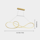 GobekUsa LED Strip Island Pendant Light - Minimalist Metal Dining Room Lighting Fixture