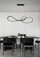 GobekUsa LED Strip Island Pendant Light - Minimalist Metal Dining Room Lighting Fixture