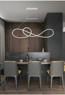 GobekUsa LED Strip Island Pendant Light - Minimalist Metal Dining Room Lighting Fixture