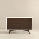 Dresser 6 Drawer - Dark Brown / White by Unique Piece Furniture