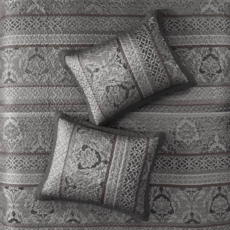 5-Piece Queen 5 Piece Reversible Jacquard Bedspread Set, photo 10 of 10