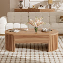 Lift Top Coffee Table With Hidden Compartment, Modern Oval Lift Tabletop For Home Living Room by HouseOfZazla