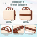 14'/20' 2-Piece Beige ABS Spinner Wheel Luggage Set