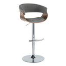 Vintage Mod - Mid Century Modern Adjustable Height Barstool With Swivel With Rounded T Footrest (Set of 2) by HouseOfZazla