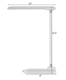 Brilli 15"H Bright-Clean Antimicrobial LED Desk Lamp Matte White Finish with Wireless Charging by LampsUSA