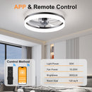 19.7" LED Ceiling Fan Light with Remote & App Control