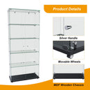 Premium 5 Tier Glass Display Case With 5 Dynamic LED Modes by Unique Piece Furniture