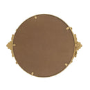 19x16x1" Round Mirror Tray with Gold Leaf Detailing by HouseOfZazla