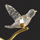 GobekUsa Twig Pendant Lamp with Bird Decor – Gold Finish & LED Acrylic Island Light