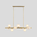 GobekUsa Gold Simplicity Globe Pendant Lamp: Frosted Glass Dining Room Island Lighting
