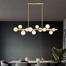 GobekUsa Gold Simplicity Globe Pendant Lamp: Frosted Glass Dining Room Island Lighting