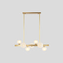 GobekUsa Gold Simplicity Globe Pendant Lamp: Frosted Glass Dining Room Island Lighting