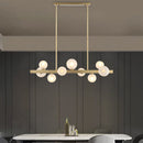 GobekUsa Gold Simplicity Globe Pendant Lamp: Frosted Glass Dining Room Island Lighting