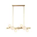 GobekUsa Gold Simplicity Globe Pendant Lamp: Frosted Glass Dining Room Island Lighting
