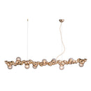 GobekUsa Modern Gold Metal Pendant Lighting with Glass Spherical Shade - Ideal for Dining Table or Island Ceiling