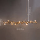 GobekUsa Modern Gold Metal Pendant Lighting with Glass Spherical Shade - Ideal for Dining Table or Island Ceiling