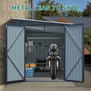 6x8FT Galvanized Steel Outdoor Storage Shed