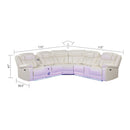 Challenger - Recliner Sectional Sofa, Built In USB, C Ports & Bluetooth