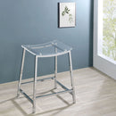 Staten - Backless Counter Stool (Set of 2) - Chrome by HouseOfZazla