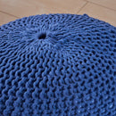 Bordeaux - Knitted Round Pouf, Versatile Ottoman And Floor Cushion by Unique Piece Furniture