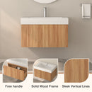 30" Bathroom Vanity with Sink - Wall Mounted Floating Cabinet