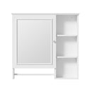 Wall Mounted Bathroom Storage Cabinet, Medicine Cabinets With Large Mirror Door, Adjustable Shelves And Three Open Storage Levels(Not Include Bathroom Vanity) by HouseOfZazla