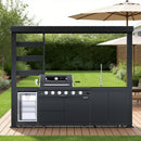 110-Inch Deluxe Stainless Steel Gas Outdoor Kitchen Grill