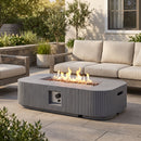 Outdoor 48.2" Rectangular MgO Fire Pit