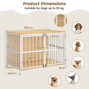 40 Inch Dog Crate Furniture Dog Kennel with Dual Lockable Double Doors by LJGDeals