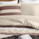 2-Piece Twin/Twin XL Stripe Textured Print Comforter Set, Terracotta