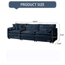 Modern Oversized Deep Seat Sectional Sofa With Pillows by HouseOfZazla