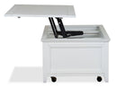 Heron Cove - Lift Top Storage Cocktail Table With Casters - Chalk White