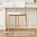 Upholstered Counter Height Bar Stools For Kitchen Island (Set of 2) - Beige by HouseOfZazla