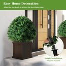 28 Inches Artificial Boxwood Topiary Ball Tree Set of 2 with Ground Spike-Green by LJGDeals