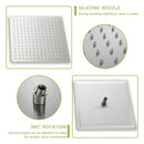 Ultra Thin Square Rainfall Shower Head Stainless Steel, Wall Or Ceiling Mount by HouseOfZazla
