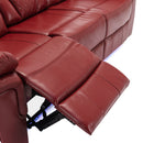 Home Theater Seating Manual Recliner Chair With Center Console And Led Light Strip For Living Room by HouseOfZazla