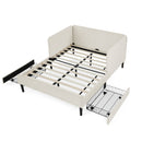 Upholstered Platform Bed Frame With 2 Storage Drawers And Adjustable Sofa Bed by HouseOfZazla
