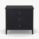 Fluted 3 Drawer Nightstand With Soft Close Slides by HouseOfZazla