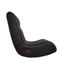 Foldable Gaming Chair With Onboard Speakers, LED Strip Lighting, Bluetooth, Vibration Massage, USB Charging Port - Black by HouseOfZazla