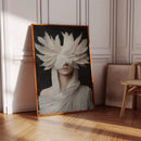 Silent Priestess in Ivory Plumes