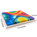 **Pre-order (Ships in 1-2 Weeks)**Large STAINED Four Elements Wooden Stacking Puzzles Building Blocks