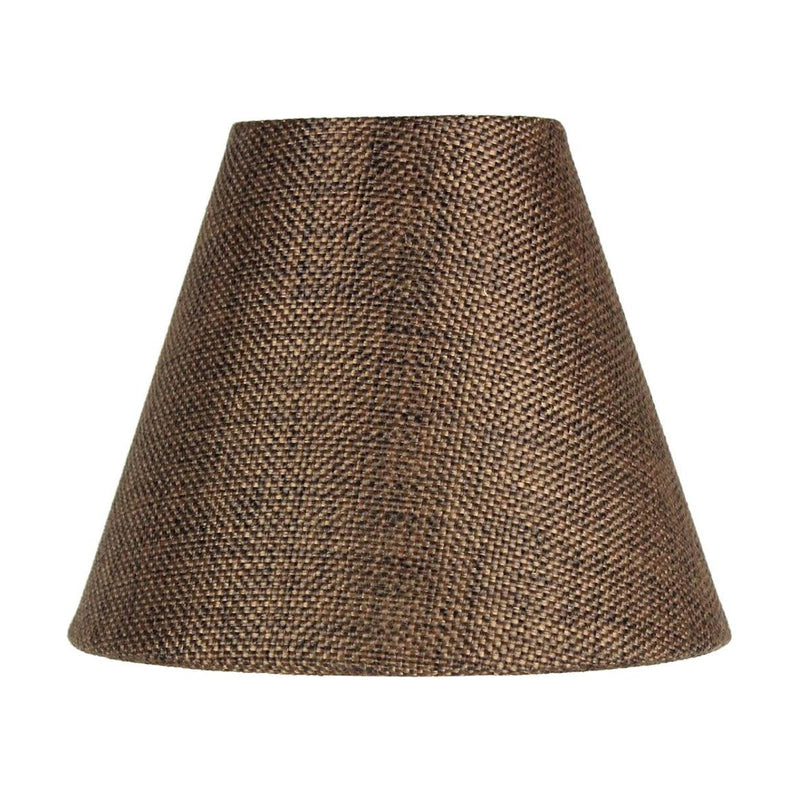 6"W x 5"H Set of 6 Chocolate Burlap Chandelier Lampshade