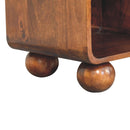 Open Woven Bedside Table, 1 Drawer - Chestnut by HouseOfZazla